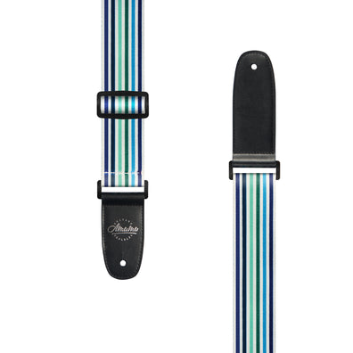 AMUMU Blue Stripe Guitar Strap -PC08P-BL